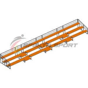 Купить Трибуна для зрителей 3 ряда на 66 мест с перилами в Дмитриеве 