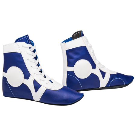 Купить Обувь для самбо SM-0102, кожа, синий Rusco в Дмитриеве 
