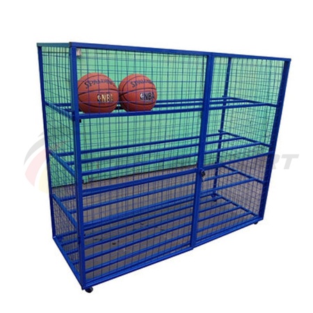 Купить Стеллаж для хранения мячей и инвентаря передвижной металлический (сетка) Цельносварной в Дмитриеве 